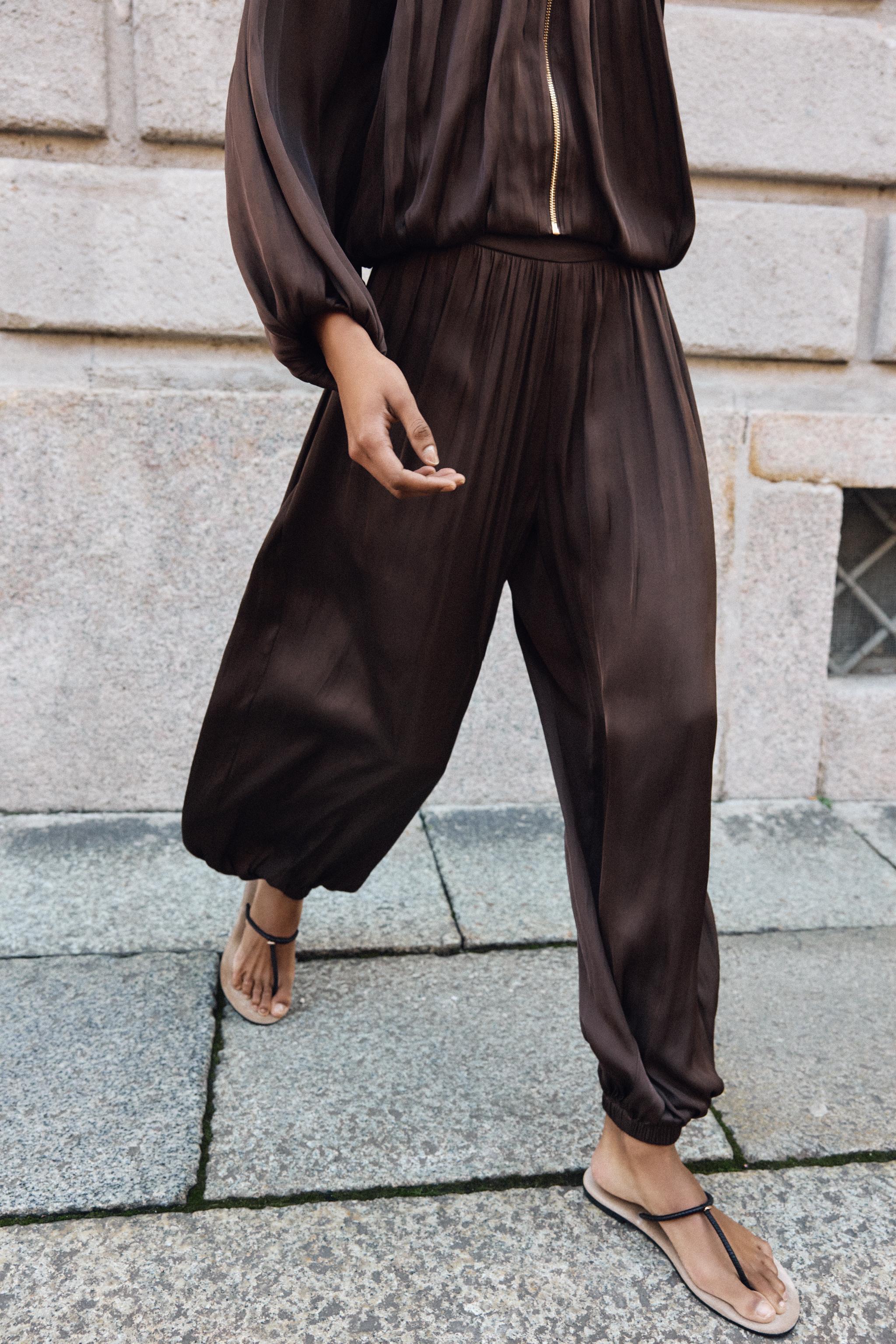 SATIN EFFECT BALLOON PANTS